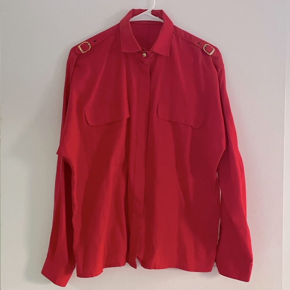 Vintage blouse bat sleeve loose fit size 44